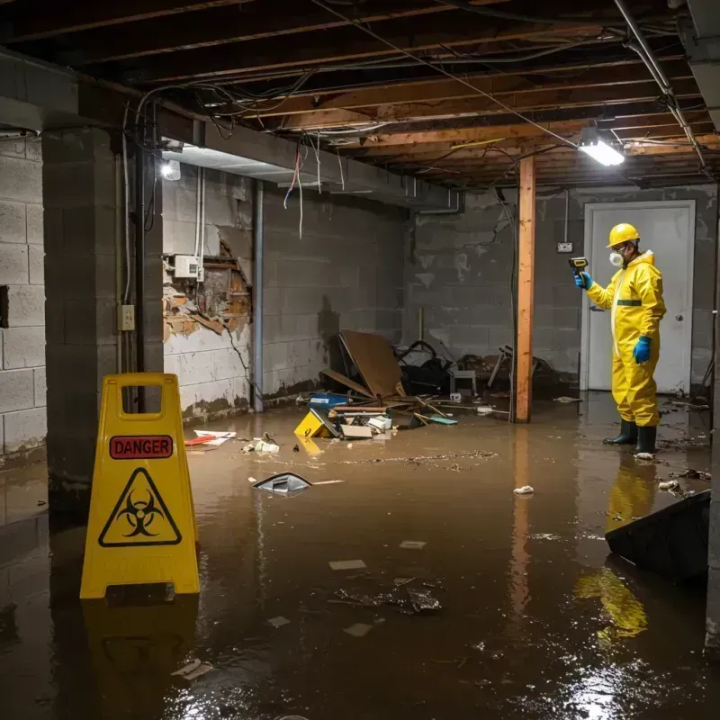 Flooded Basement Electrical Hazard in Double Springs, AL Property